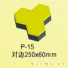 Pavimento dodeconal amarillo 250 * Máquina de ladrillo de 60mm
